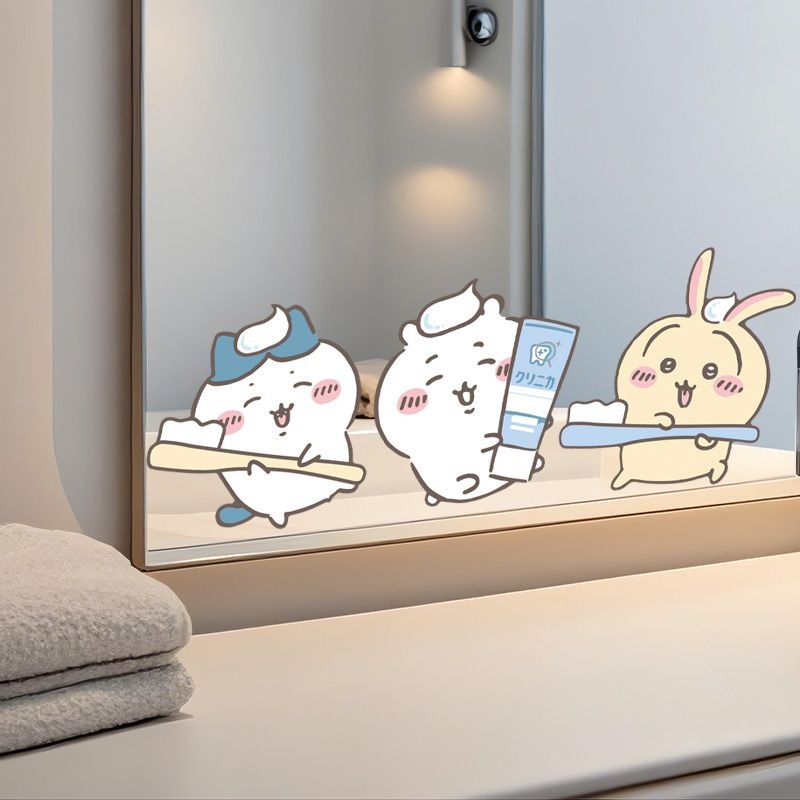 Home Bathroom Products - Горячая новинка: Наклейки-зеркала Chiikawa с сильным