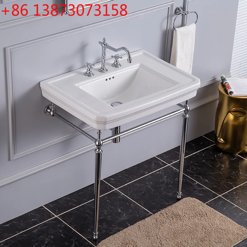 Home Bathroom Design Simple - Трехточечный кронштейн для умывальника, напольный, в
