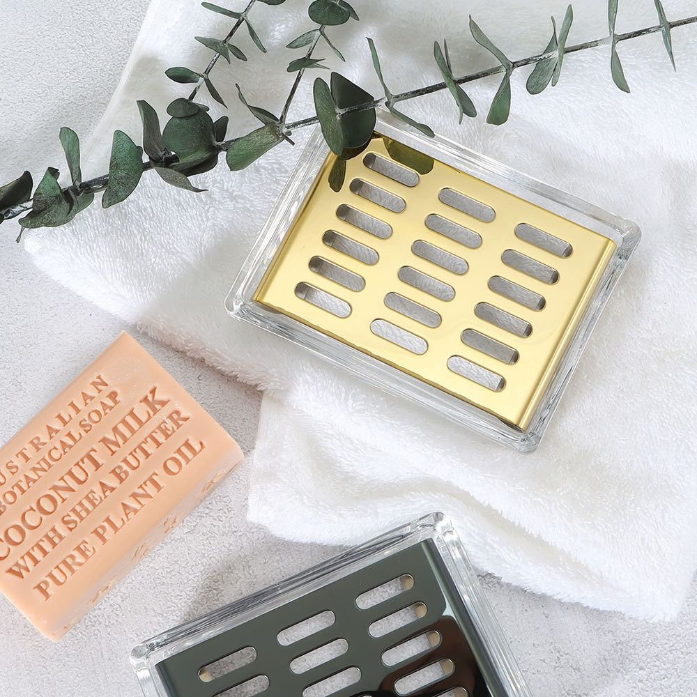 Элегантная двухслойная прямоуг – обзор и цена Glass Soap Dish